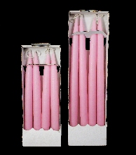 Tischkerzen rosa einfarbig 25 und 35 cm